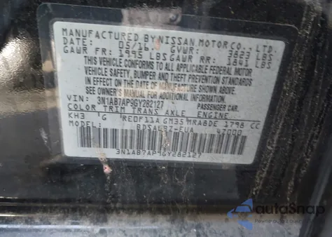 2016 Nissan Sentra S from USA, damaged, VIN 3N1AB7AP9GY282127